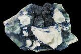 Dark Blue Fluorite on Quartz - Inner Mongolia #146911-1